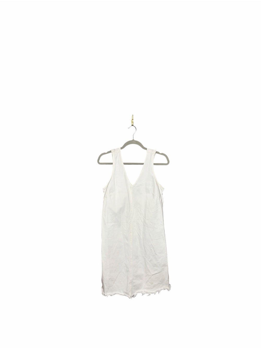 Osklen White V-Neck Sleeveless Cotton Shift Dress